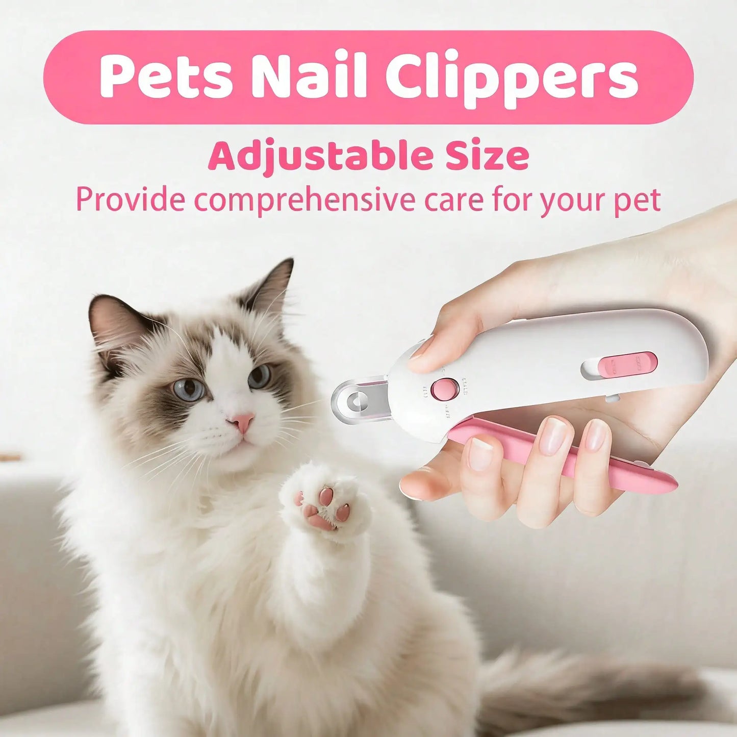 Professional Cat & Dog Nail Clippers — Stainless Steel Safety Trimmer