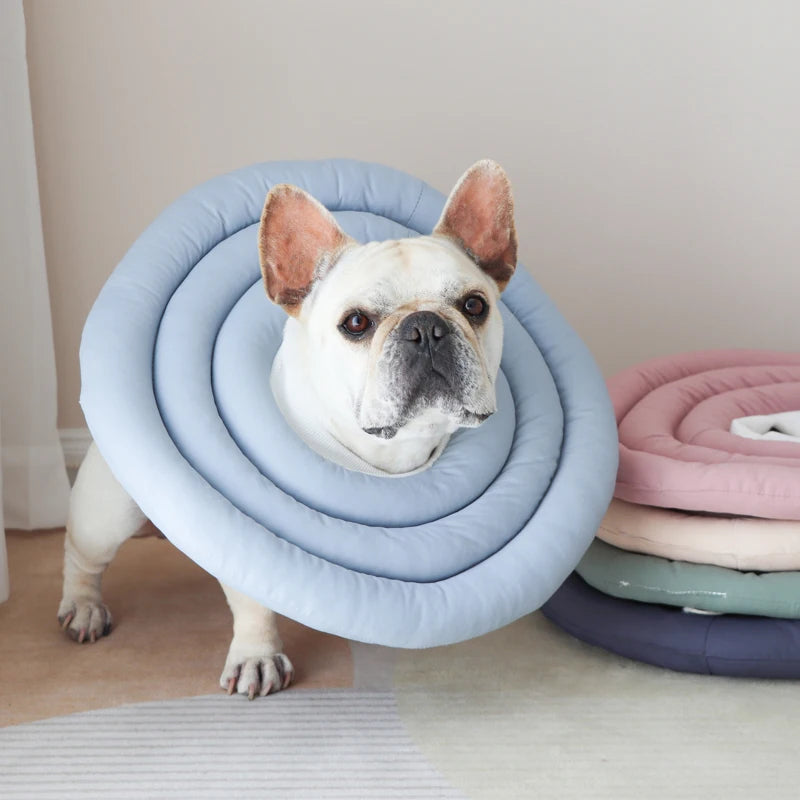 Adjustable Dog & Cat Recovery Collar — Soft Cotton, Prevents Licking Wounds
