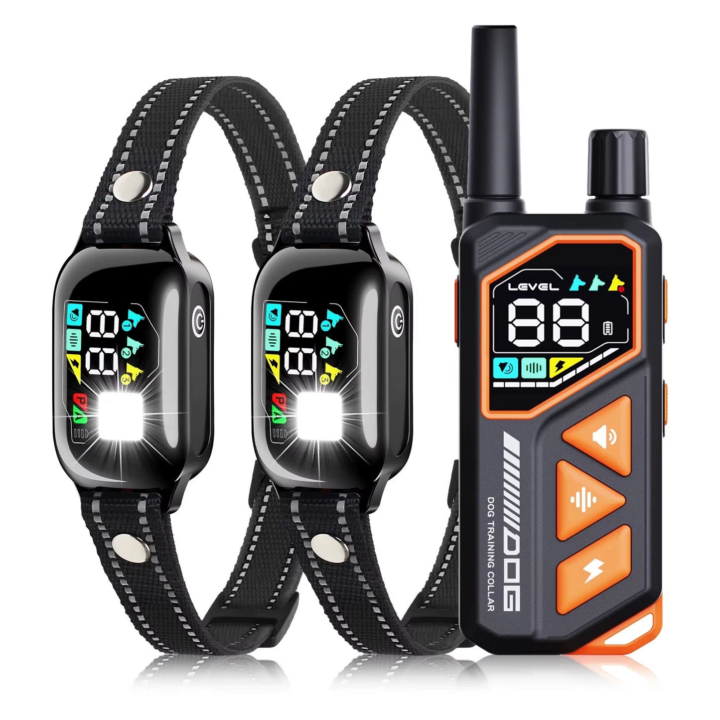 2-in-1 AI Dog Training & Anti-Bark Collar — 3300FT Range, IPX7 Waterproof, Fits 10-120 lbs