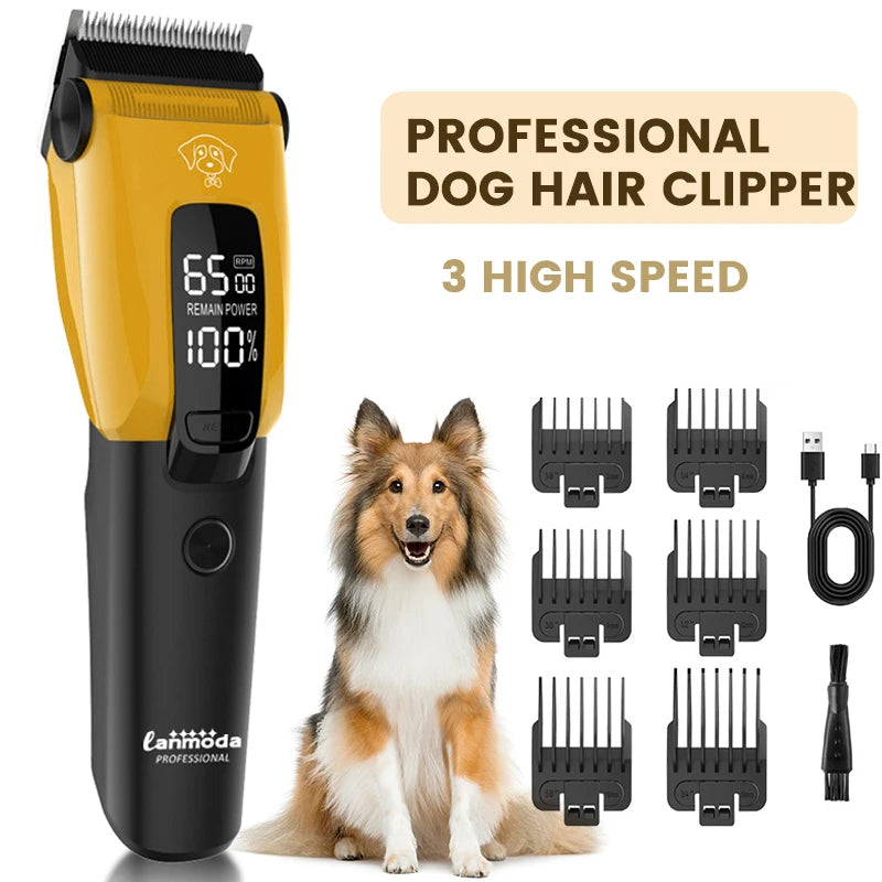 Rechargeable Electric Pet Hair Trimmer & Shaver — Type-C USB, Dogs & Cats