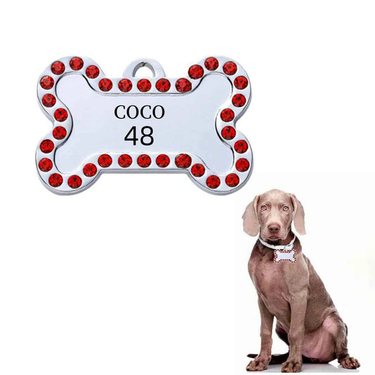 VIP Personalized  Address Number Dogs Collar ID Pendant Customizable Engraved Pets ID Tag for Dog Cat Bronze Nameplate Tags