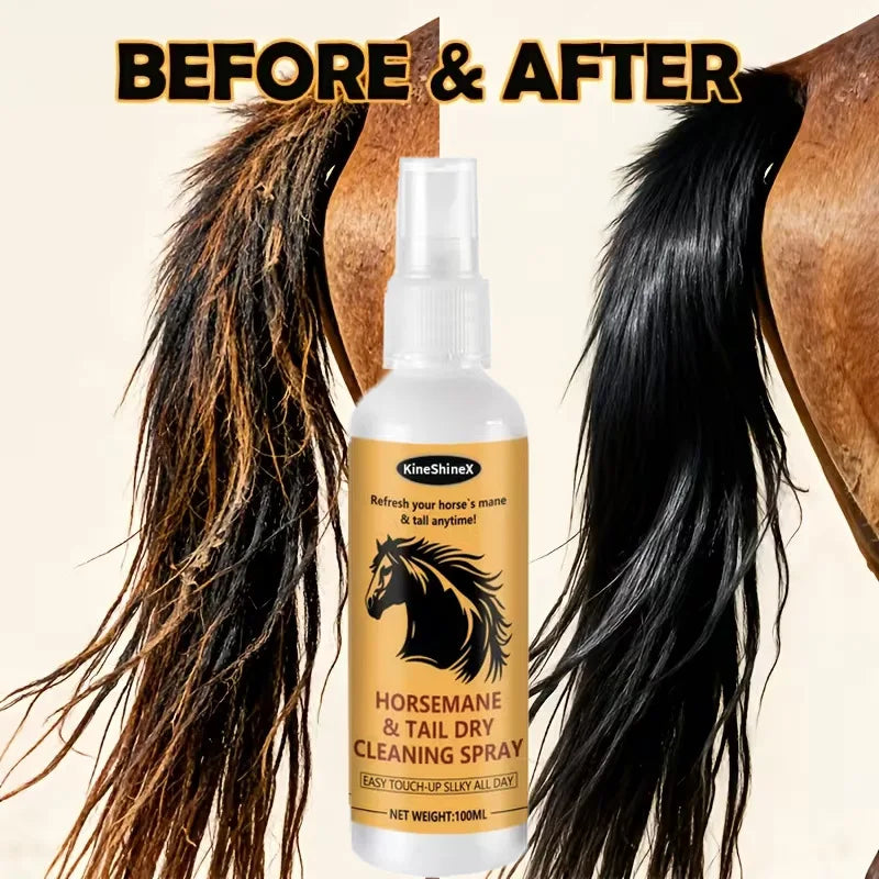 No-Rinse Horse Mane & Tail Detangling Spray — Smoothing & Conditioning