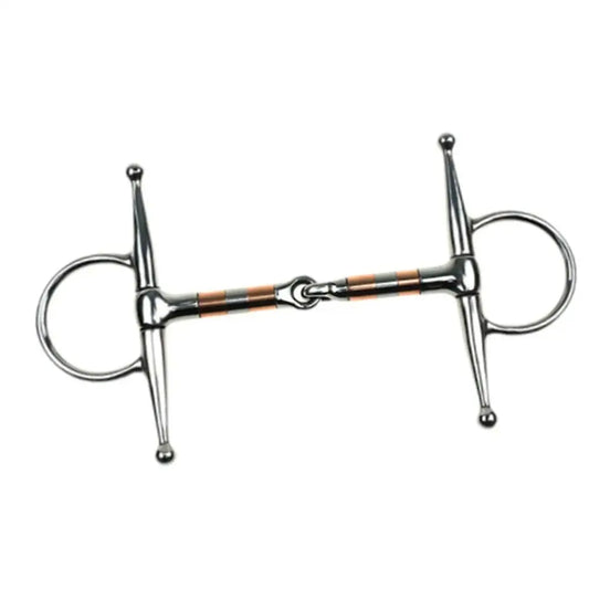 H-Shape Horse Snaffle Bit — Stainless Steel with Brass Mouth | Reining & Headstall Compatible