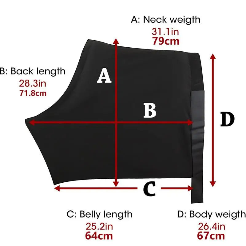 Horse Neck Cover & Shoulder Guard — Breathable Protective Vest for Wound Healing