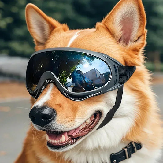 Adjustable Pet Goggles — Anti-UV Windproof Sunglasses for Dogs & Cats, All Breeds