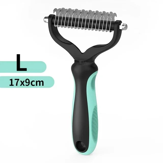 Double-Sided Stainless Steel Pet Hair Removal Comb — Dog & Cat Grooming