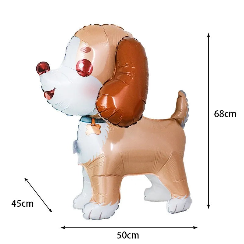 Dog Birthday Party Balloons — 12" Latex Puppy Print, Pack of 12