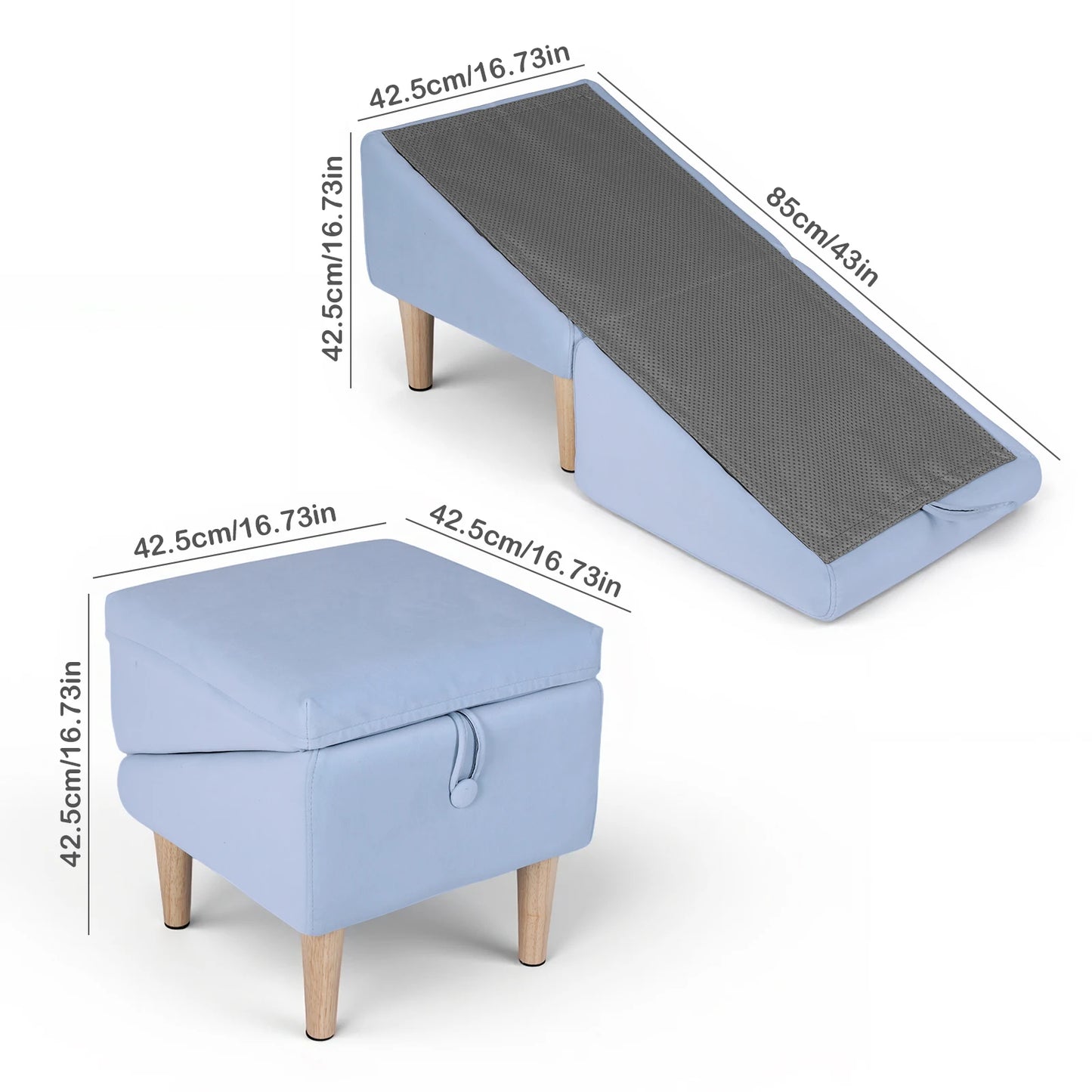 2-in-1 Folding Pet Ramp & Stairs — Non-Slip, Foldable for Small & Large Dogs