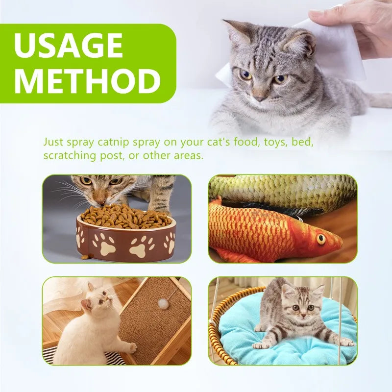 Catnip Spray Relieves Cats' Anxious Moods. Vitality for Healthy Care