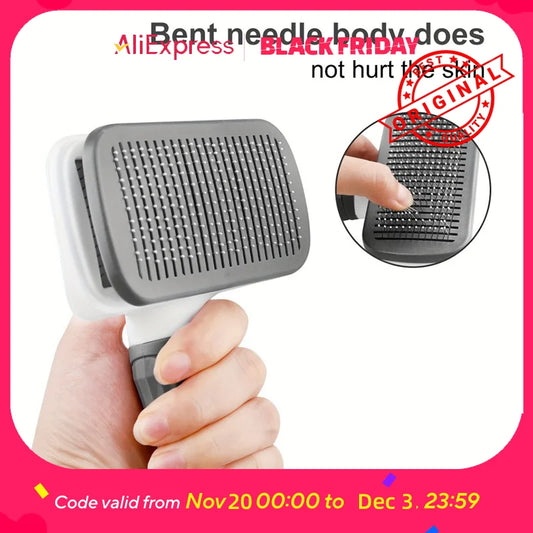 One-Button Pet Deshedding Brush — Easy Self-Cleaning Grooming Tool
