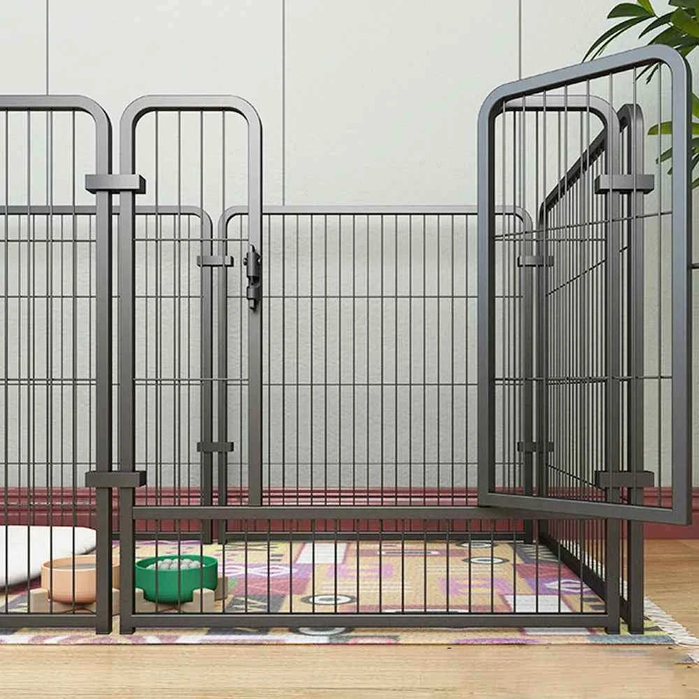 Heavy Duty Pet Playpen — 4 or 6 Foldable Stainless Steel Panels for Dogs, Cats & Rabbits