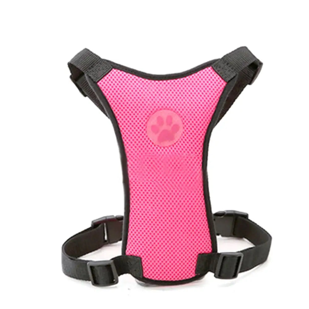 Breathable Mesh Dog Harness & Car Seat Belt — Adjustable, Sizes S, M, L