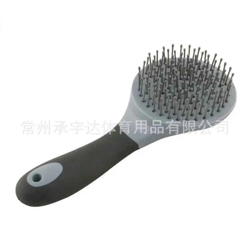 Mane & Tail Detangling Brush — Soft Rubber Grip with Needle Bristles