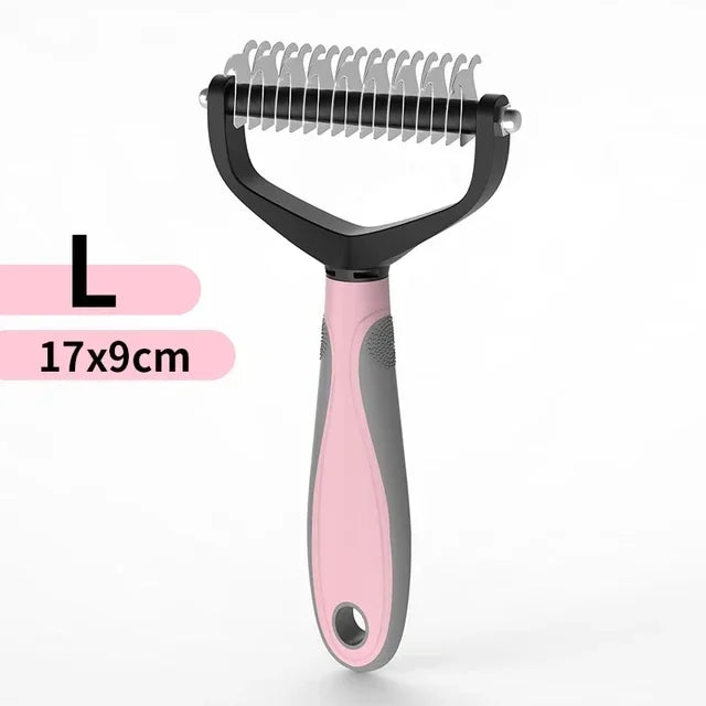 Double-Sided Stainless Steel Pet Hair Removal Comb — Dog & Cat Grooming
