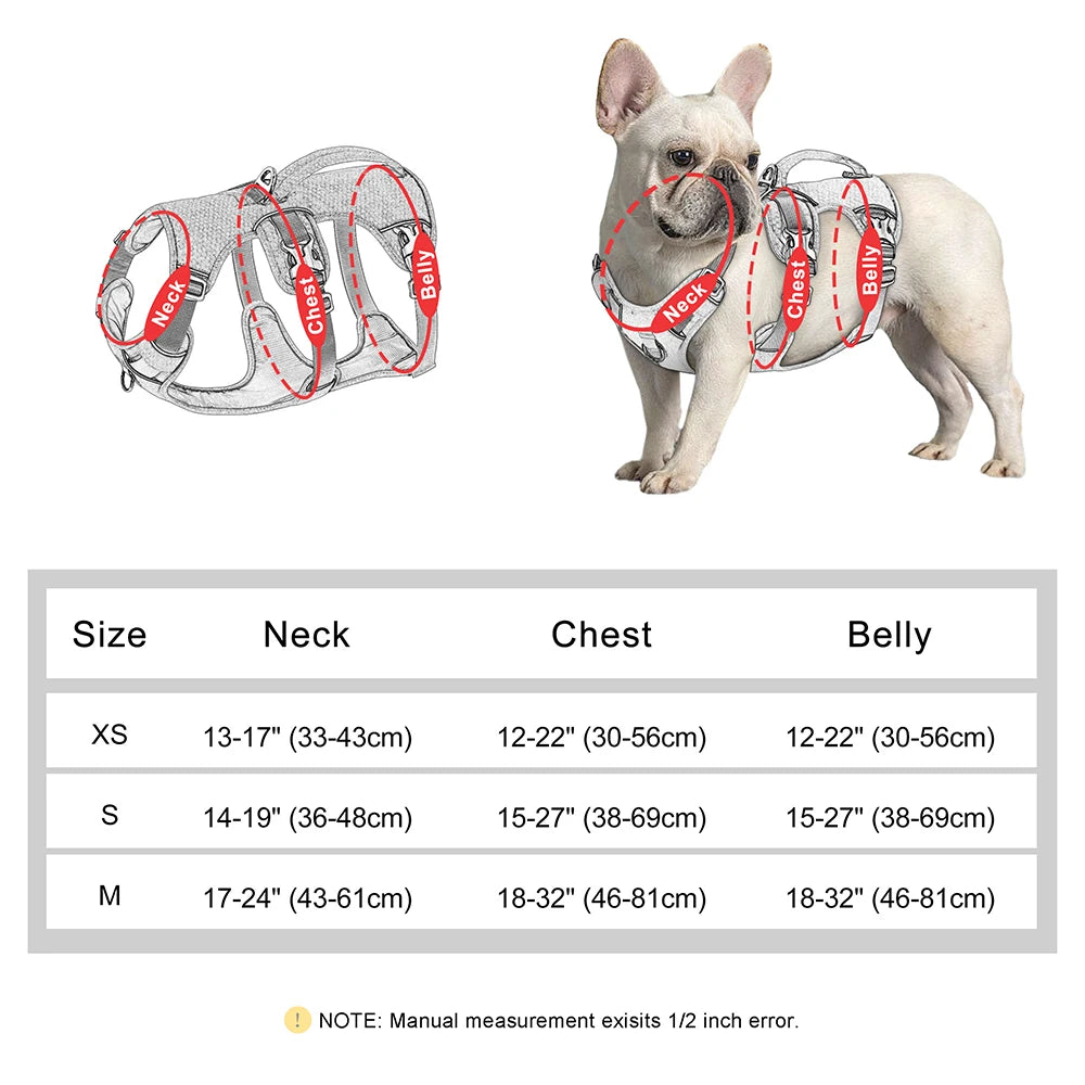 Escape-Proof Reflective Dog Harness with Handle — Adjustable Nylon for Small, Medium & Large Dogs