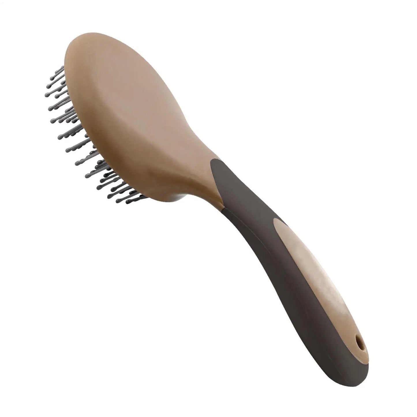Horse Mane & Tail Brush — Soft Rubber Grip, Needle Bristles (Random Color)