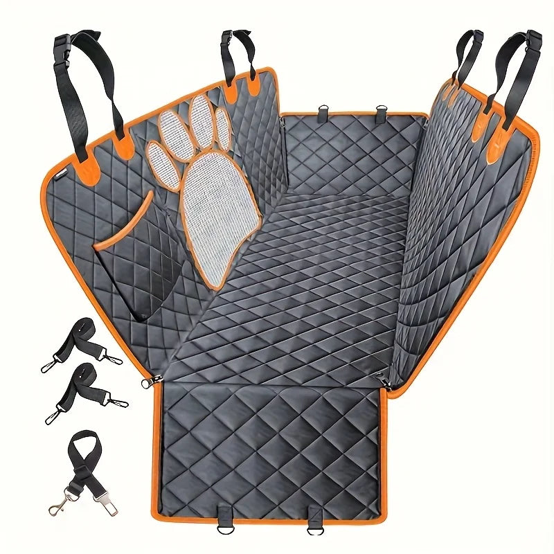 Dog Car Seat Cover — Heavy Duty, Scratch-Resistant, Anti-Slip Rear Seat Protector