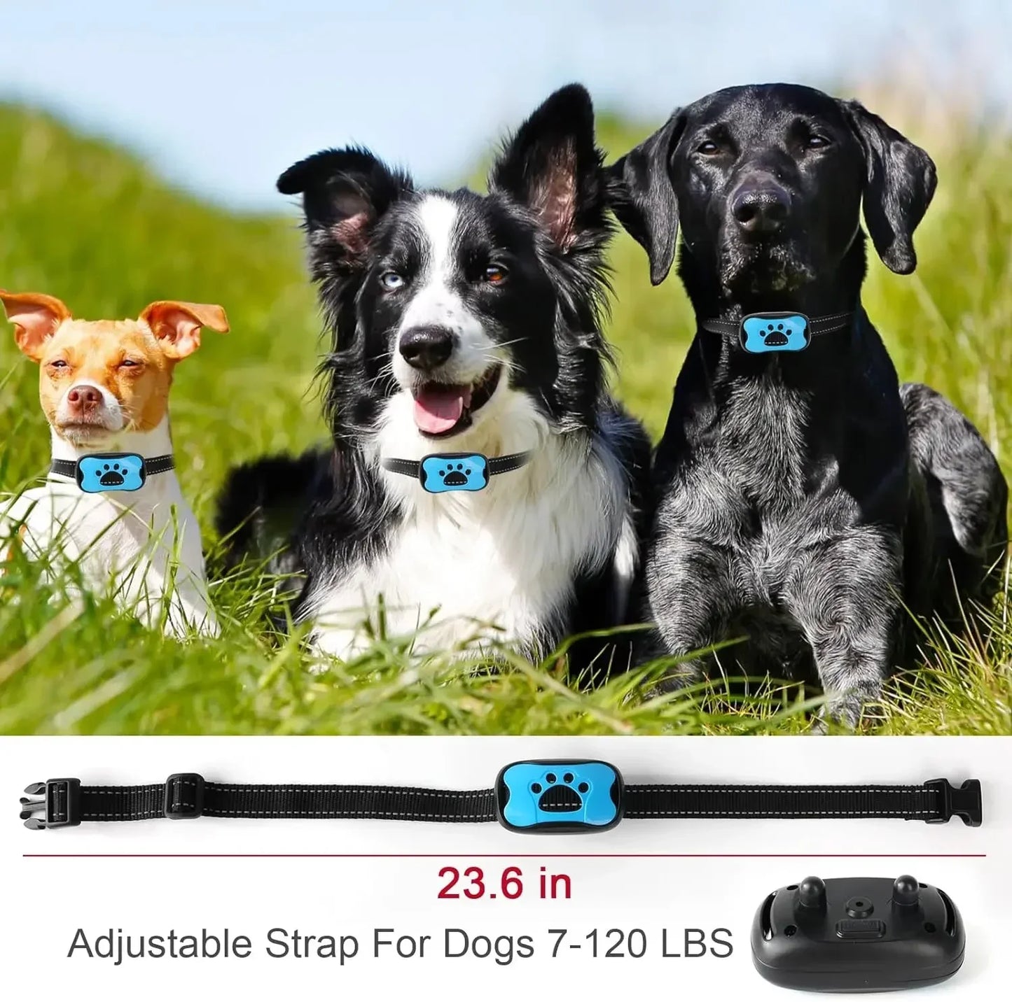 Anti-Barking Device — USB Rechargeable Vibration Training Collar for Dogs