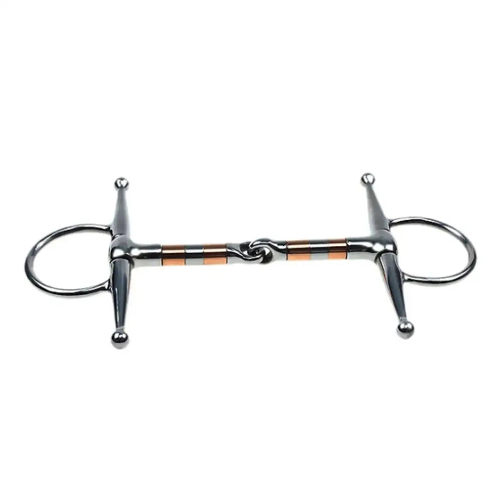 H-Shape Horse Snaffle Bit — Stainless Steel with Brass Mouth | Reining & Headstall Compatible