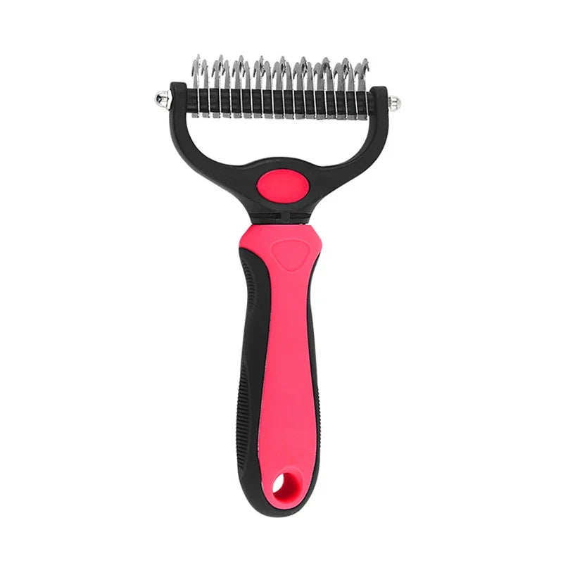 Self-Cleaning Pet Deshedding & De-Matting Comb — For Dogs & Cats